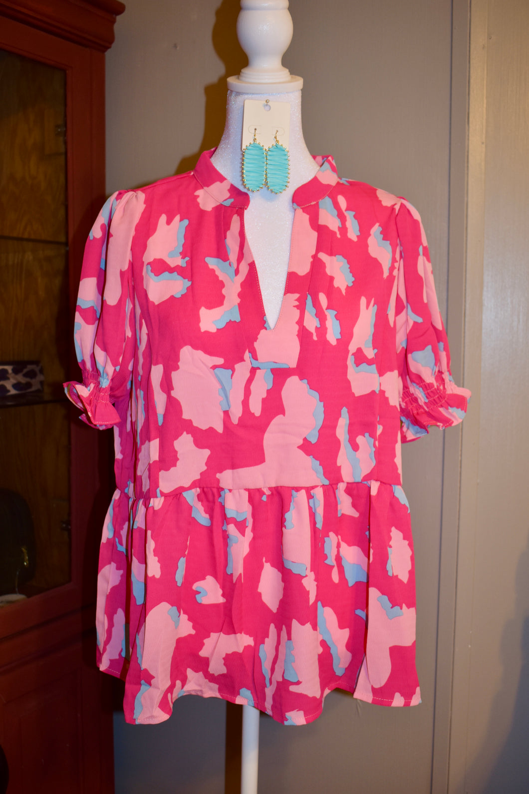 Rose Abstract Blouse