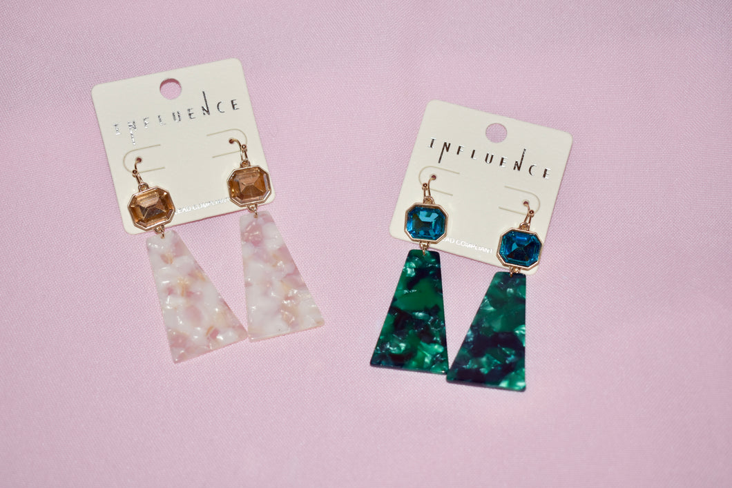 Stone & Acetate Earrings