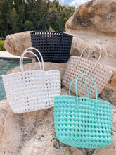 Load image into Gallery viewer, Basket Weave Plastic Tote
